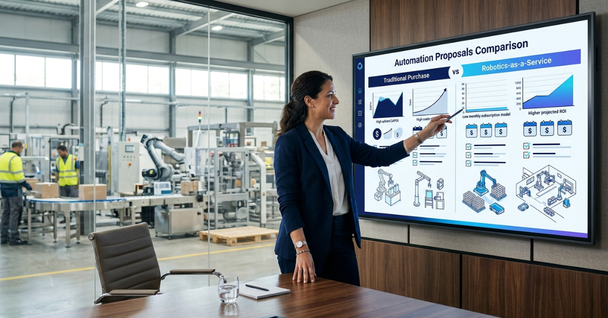 Traditional purchase vs Robotics-as-a-Service cost comparison for manufacturers